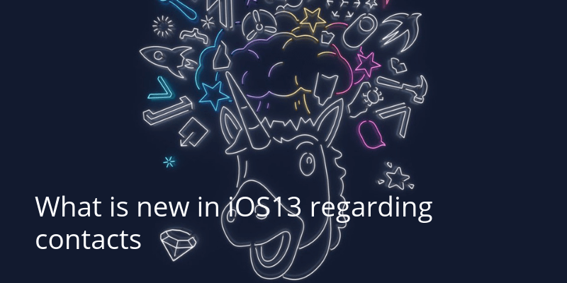 What's new in iOS13 regarding contacts?