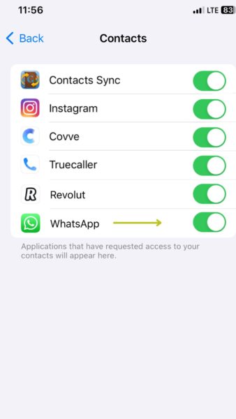 covve sync contacts with whatsapp